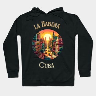 "Havana Hideaway: Vibrant Oasis in Retro Chic" - Retro Travel Cool Hoodie